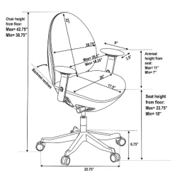 Deco Lux Executive Office Chair Black - Techni Mobili -Baxton Studio Store GUEST d41b0da4 ee7b 4146 b432 b46802c36858