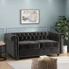 Brinkhaven Modern Glam Tufted Velvet Loveseat With Nailhead Trim - Christopher Knight Home -Baxton Studio Store GUEST d44e181a 541e 4f63 b50e 90cbf8086668