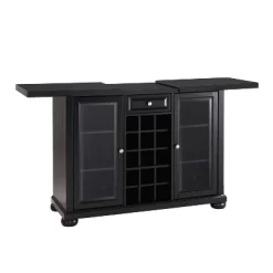 Alexandria Sliding Top Bar Cabinet Black - Crosley -Baxton Studio Store GUEST d4bae111 ddd2 46d4 a77b 607631f37347