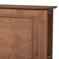 Danielle Wood Platform Storage Bed With Built-In Shelves Ash Walnut - Baxton Studio -Baxton Studio Store GUEST d53bfaf8 f2b4 468b a723 9016a7ef8395