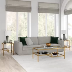 Metal Contemporary Side Table In Gold - Henn&Hart -Baxton Studio Store GUEST d62d61c8 2f62 473a 96f9 eea78dad6bce