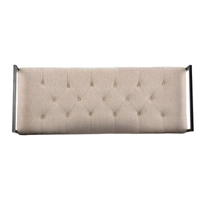 Tedges Upholstered Bench Beige/Gray - Aiden Lane 7 Tedges Upholstered Bench Beige/Gray - Aiden Lane - Image 5