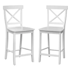 Set Of 2 24" Albury Counter Height Barstools - Buylateral -Baxton Studio Store GUEST d6ac70eb ef97 48a7 af78 cfbf63846544