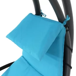 Sunnydaze Decor Sunnydaze Outdoor Hanging Chaise Floating Lounge Chair With Canopy Umbrella And Arc Stand -Baxton Studio Store GUEST d6c87df4 ab8f 435c 9337 193ced7d88f1