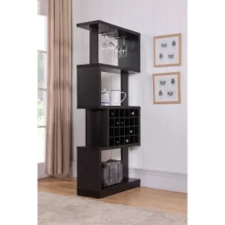 Robin Contemporary 4 Tier Wine Stand - MiBasics -Baxton Studio Store GUEST d8501a41 3aad 4875 bd1b feab9c8de047