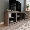Emma And Oliver Cube Style TV Stand For Up To 80" TV's - 65" Media Console With 6 Open Storage Shelves -Baxton Studio Store GUEST da21ff32 f957 4d6f 9bcb 4d99db6f1c32