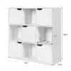 Costway 9 Cube Bookcase Cabinet Wood Bookcase Storage Shelves Room Divider Organization -Baxton Studio Store GUEST dac74b1e 8fcf 44c4 a5a3 708da50a25d8