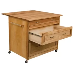 Wood 3 Drawer Kitchen Cart In Natural Birch Brown - Catskill Craftsmen -Baxton Studio Store GUEST dadfb6b8 f50e 430b beab e9a03ae8e8e9