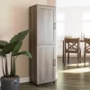 RealRooms Tindall 2 Door Kitchen Pantry Cabinet, Gray Oak -Baxton Studio Store GUEST daeef778 7038 49ca 8506 f212383d74ba