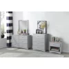 Orion 1-Drawer And 1-Shelf Transitional Wood Nightstand In Gray - Lexicon