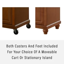 Cambridge Granite Top Portable Kitchen Island/Cart Cherry/Black - Crosley -Baxton Studio Store GUEST db831baf 847f 4bbd ab9f c62fa6352adb