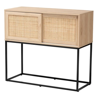 Amelia Wood Rattan Sideboard Buffet Dining Cabinet Natural Brown/Black - Baxton Studio 5 Amelia Wood Rattan Sideboard Buffet Dining Cabinet Natural Brown/Black - Baxton Studio - Image 3