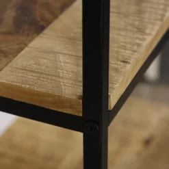 59.5" 4 Tier With Iron Frame Display Bookshelf Natural/Black - StyleCraft -Baxton Studio Store GUEST dd9969f7 5be4 4e68 a76c 82a4b75db83d