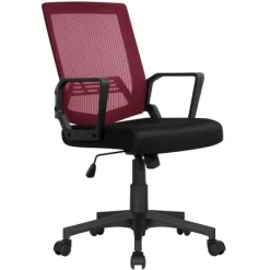 Yaheetech Adjustable Mid-Back Office Chair Computer Chair With Wheels -Baxton Studio Store GUEST de674383 273b 4f50 ab52 7fd0f17f274d
