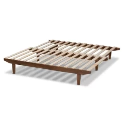 King Hiro Wood Expandable Bed Frame Walnut - Baxton Studio -Baxton Studio Store GUEST de8e9dfc dd17 46fc 8539 edef867edf6f