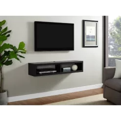 Shallow Wall Mounted A/V Console TV Stand For TVs Up To 60" - Martin Furniture