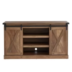 Edyo Living Rustic Farmhouse Wood TV Stand Media Console Table With Sliding Barn Doors And Adjustable Shelves For TVs Up To 65 Inches 15 Edyo Living Rustic Farmhouse Wood TV Stand Media Console Table With Sliding Barn Doors And Adjustable Shelves For TVs Up To 65 Inches -Baxton Studio Store GUEST df0d330b 9045 4756 bd35 d6caee00a45c