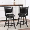Costway 2PCS 24'' Swivel Counter Stool Dining Chair Upholstered Seat Black -Baxton Studio Store GUEST dfa4cac3 b1af 427e 81b9 edc775b283b6