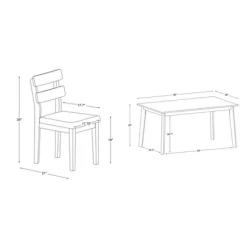 7pc Darden Dining Set Natural - Powell -Baxton Studio Store GUEST dfe83ca8 1e30 4abc 86d3 8dfcd58bd720