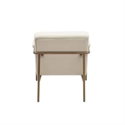 Abbot Upholstered Open Arm Metal Leg Accent Chair Beige - Madison Park -Baxton Studio Store GUEST e092fa50 4a07 417d a629 03f6e5e58890