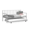 Costway Twin Metal Daybed With Roll Out Trundle Heavy Duty Frame Sofa Bed Set -Baxton Studio Store GUEST e30b49e3 4fa9 432e 894c f5d0c8f7b9ab