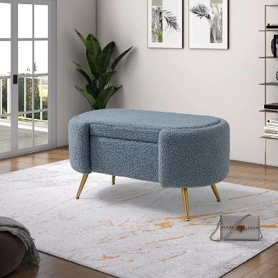 Alina Storage Bench With Metal Legs For Bedroom | ARTFUL LIVING DESIGN 16 Alina Storage Bench With Metal Legs For Bedroom | ARTFUL LIVING DESIGN - Image 14