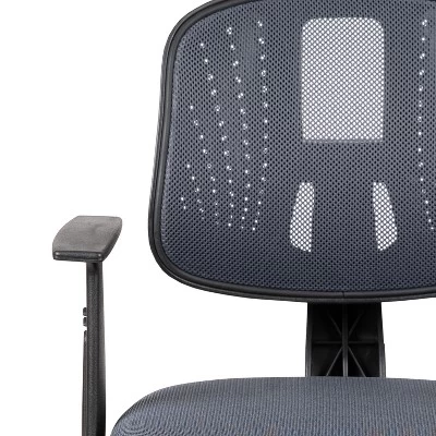 Flash Furniture Flash Fundamentals Mid-Back Mesh Swivel Task Office Chair With Pivot Back And Arms 7 Flash Furniture Flash Fundamentals Mid-Back Mesh Swivel Task Office Chair With Pivot Back And Arms - Image 6