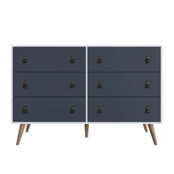 Set Of 2 Amber 6 Drawer Double Wide Dresser And 4 Tall Drawer Dresser - Manhattan Comfort -Baxton Studio Store GUEST e4d924e6 3e6f 4bf1 8c6d 368da479ef97