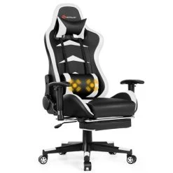 Costway Office Massage Gaming Chair Reclining Swivel Racing With Footrest -Baxton Studio Store GUEST e5bf557f 439a 401b 84c9 3d1e6f14c829