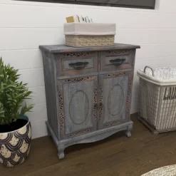 Vintage Wood Cabinet Gray - Olivia & May 29 Vintage Wood Cabinet Gray - Olivia & May -Baxton Studio Store GUEST e605a2a2 1210 4eef aed1 464fb469789f