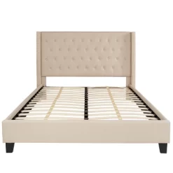 Flash Furniture Riverdale Queen Size Tufted Upholstered Platform Bed In Beige Fabric -Baxton Studio Store GUEST e628ffed 34b7 4e86 88e8 c539a528d2e1