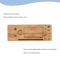 Makeup Station - Eco-Friendly Compact Modern Natural Bamboo Skincare Cosmetic And Vanity Organizer For Bedroom, Bathroom, Or Dorm By Hastings Home -Baxton Studio Store GUEST e915da62 1cb4 41ba 947f 17358cca310e