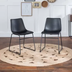 Set Of 2 Laslo Modern Upholstered Faux Leather Dining Chairs - Saracina Home -Baxton Studio Store GUEST e921ecff 5d1c 46bf 8a40 c3330f7f710d