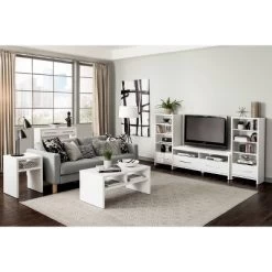 Storage Furniture TV Stand For TVs Up To 63" White - ClosetMaid -Baxton Studio Store GUEST e970e34c e2a0 4025 94c7 6947a03b0983