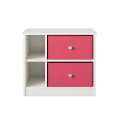 Elannie Avenue Nightstand With 2 Fabric Bins - Room & Joy -Baxton Studio Store GUEST eae98728 e2ad 4914 8c1f 37e9cb9ed514