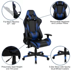Emma And Oliver Gaming Bundle-Desk, Cup Holder/Headphone Hook & Reclining Chair -Baxton Studio Store GUEST ec262242 0c82 4bec bf49 8f9f8b479277