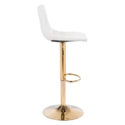 Pierce Barstool White/Gold - ZM Home