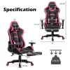 Costway Office Massage Gaming Chair Reclining Swivel Racing With Footrest -Baxton Studio Store GUEST ed9c837e 9962 44c6 a09d 91fb46a84c1d