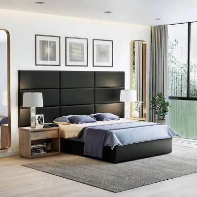 4pk Full/King Edison Upholstered Wall Panels Customizable Headboard - Eco Dream 4 4pk Full/King Edison Upholstered Wall Panels Customizable Headboard - Eco Dream - Image 2