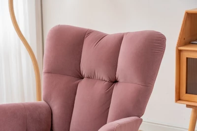 Epping Nursery Rocking Chair,Velvet Upholstered Glider Rocker Rocking Accent Chair,Wingback Rocking Chairs-Maison Boucle 12 Epping Nursery Rocking Chair,Velvet Upholstered Glider Rocker Rocking Accent Chair,Wingback Rocking Chairs-Maison Boucle - Image 10