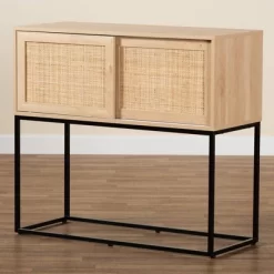Amelia Wood Rattan Sideboard Buffet Dining Cabinet Natural Brown/Black - Baxton Studio 17 Amelia Wood Rattan Sideboard Buffet Dining Cabinet Natural Brown/Black - Baxton Studio -Baxton Studio Store GUEST eed20f6f a95b 4fc6 afd2 d9eb5b3189d2