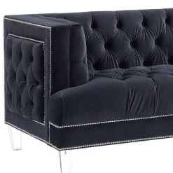 64" Ansario Sofa Charcoal Velvet - Acme Furniture -Baxton Studio Store GUEST ef547757 3d00 4d03 b6da 1d78b86d4247