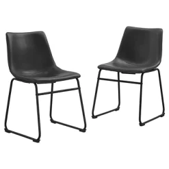 Set Of 2 Laslo Modern Upholstered Faux Leather Dining Chairs - Saracina Home -Baxton Studio Store GUEST f09ca4a2 22b8 4c1e 90a5 214c5268ba1a