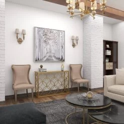 Rectangular Traditional Modern Metal Console Table Gold - Olivia & May -Baxton Studio Store GUEST f0f369e1 ffd3 4cec 8fc6 5920b93a4405