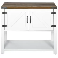 HOMCOM 2-Door Free Standing Sideboard Console Table With Bottom Shelf, Entryway -Baxton Studio Store GUEST f10c0b8e d840 44a0 87ac c0507ac93fb7