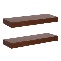 2pc 24" Havlock Wood Shelf Set - Kate & Laurel All Things Decor -Baxton Studio Store GUEST f187d120 ca58 43da a276 939272884cf2