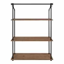 20" X 32" Walters Wood/Metal 3 Tier Shelving Brown - Kate & Laurel All Things Decor -Baxton Studio Store GUEST f19a2c0e ad5f 421e a77b f038f2eced0d