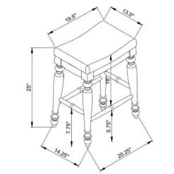 Marino Backless Counter Height Barstool Wood - LInon -Baxton Studio Store GUEST f1a2cddd 37dd 4963 aa96 4cb78de8a88c
