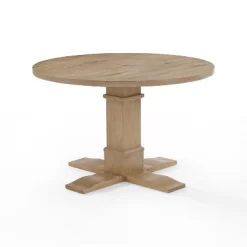 Joanna Round Dining Table Rustic Brown - Crosley