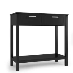 Costway Accent Console Table Entryway Sofa Foyer Table Storage Shelf W/2 Drawers -Baxton Studio Store GUEST f30cc319 2c2c 4651 a1a5 b48fa6753d75
